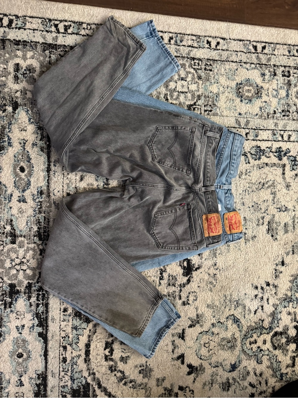 2 Pairs! Levi’s 550 Relaxed Jeans - Faded Blue and Charcoal Black 1994 - Picture 6 of 9